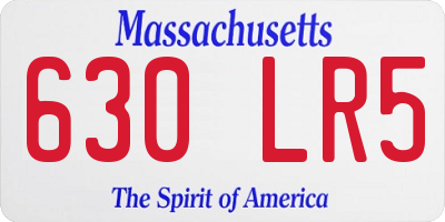 MA license plate 630LR5