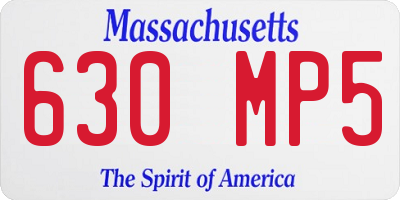 MA license plate 630MP5