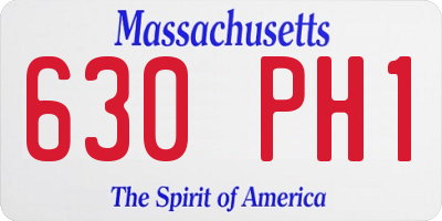 MA license plate 630PH1