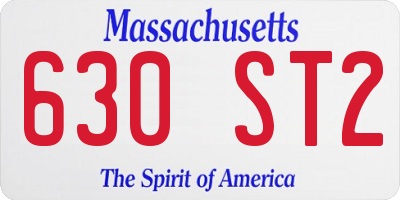 MA license plate 630ST2