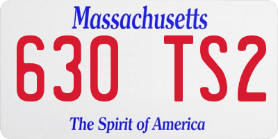 MA license plate 630TS2