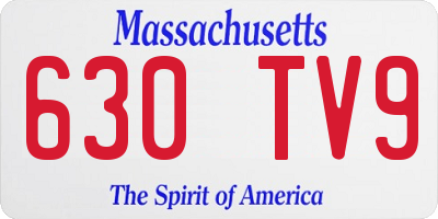 MA license plate 630TV9