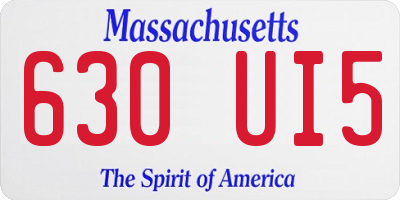 MA license plate 630UI5