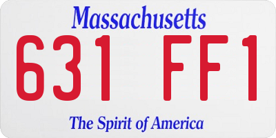 MA license plate 631FF1