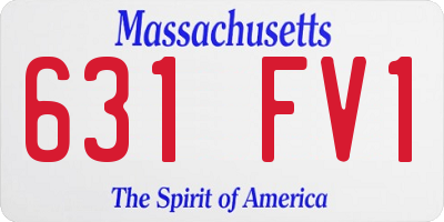 MA license plate 631FV1