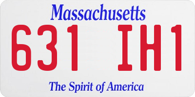 MA license plate 631IH1