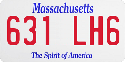 MA license plate 631LH6