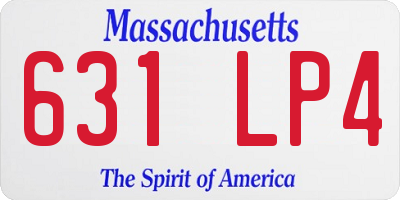 MA license plate 631LP4