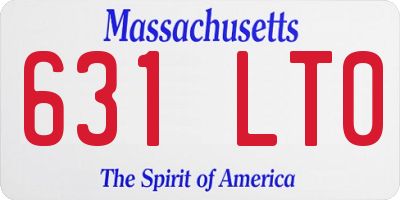 MA license plate 631LT0