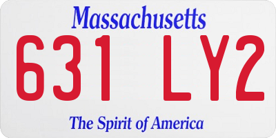 MA license plate 631LY2