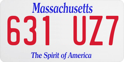MA license plate 631UZ7
