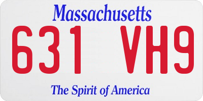 MA license plate 631VH9