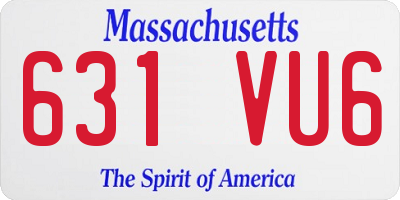 MA license plate 631VU6