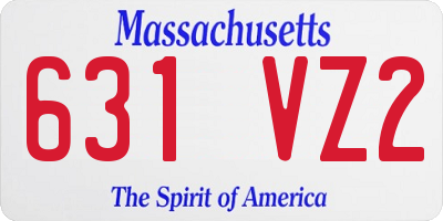 MA license plate 631VZ2