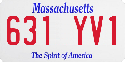 MA license plate 631YV1