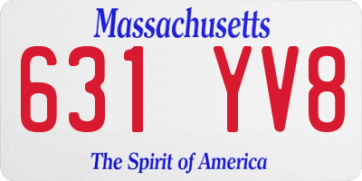 MA license plate 631YV8