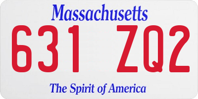 MA license plate 631ZQ2