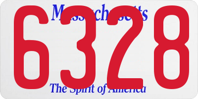 MA license plate 6328