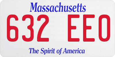 MA license plate 632EE0