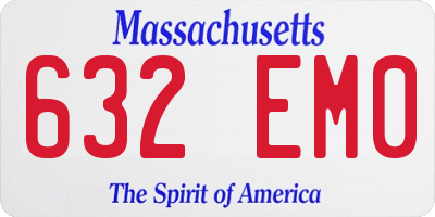 MA license plate 632EM0