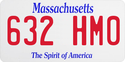 MA license plate 632HM0