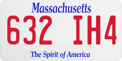 MA license plate 632IH4