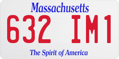 MA license plate 632IM1