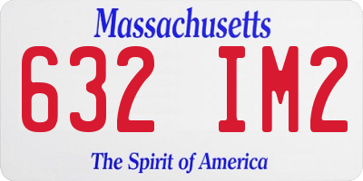 MA license plate 632IM2