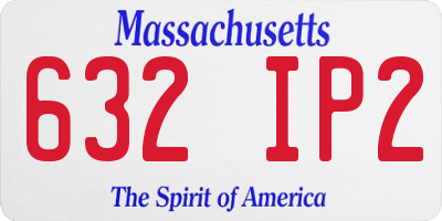 MA license plate 632IP2