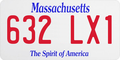 MA license plate 632LX1