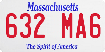 MA license plate 632MA6