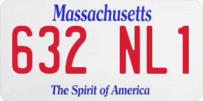 MA license plate 632NL1