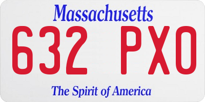 MA license plate 632PX0