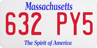 MA license plate 632PY5