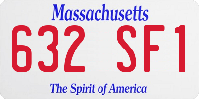 MA license plate 632SF1