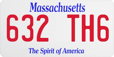 MA license plate 632TH6