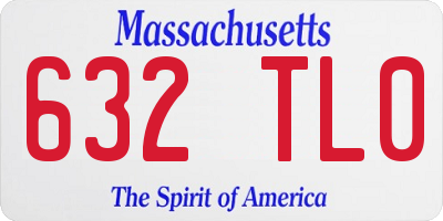 MA license plate 632TL0