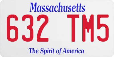 MA license plate 632TM5
