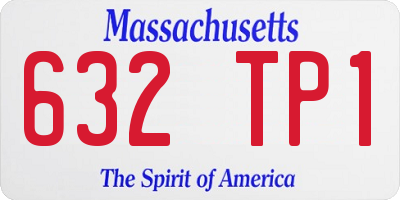 MA license plate 632TP1