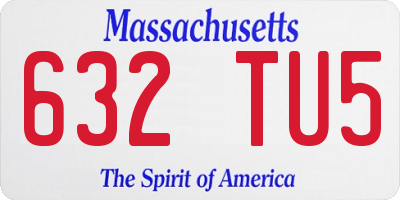 MA license plate 632TU5