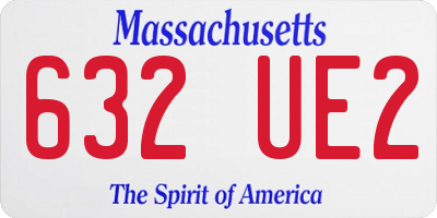 MA license plate 632UE2