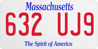 MA license plate 632UJ9