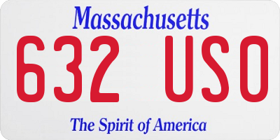 MA license plate 632US0