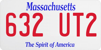 MA license plate 632UT2