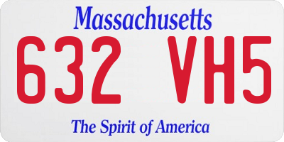 MA license plate 632VH5