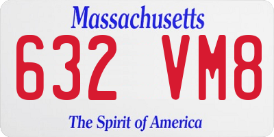 MA license plate 632VM8