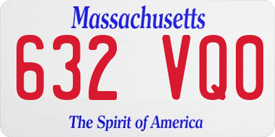 MA license plate 632VQ0