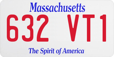 MA license plate 632VT1