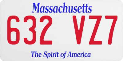 MA license plate 632VZ7