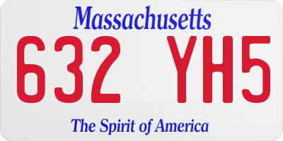 MA license plate 632YH5